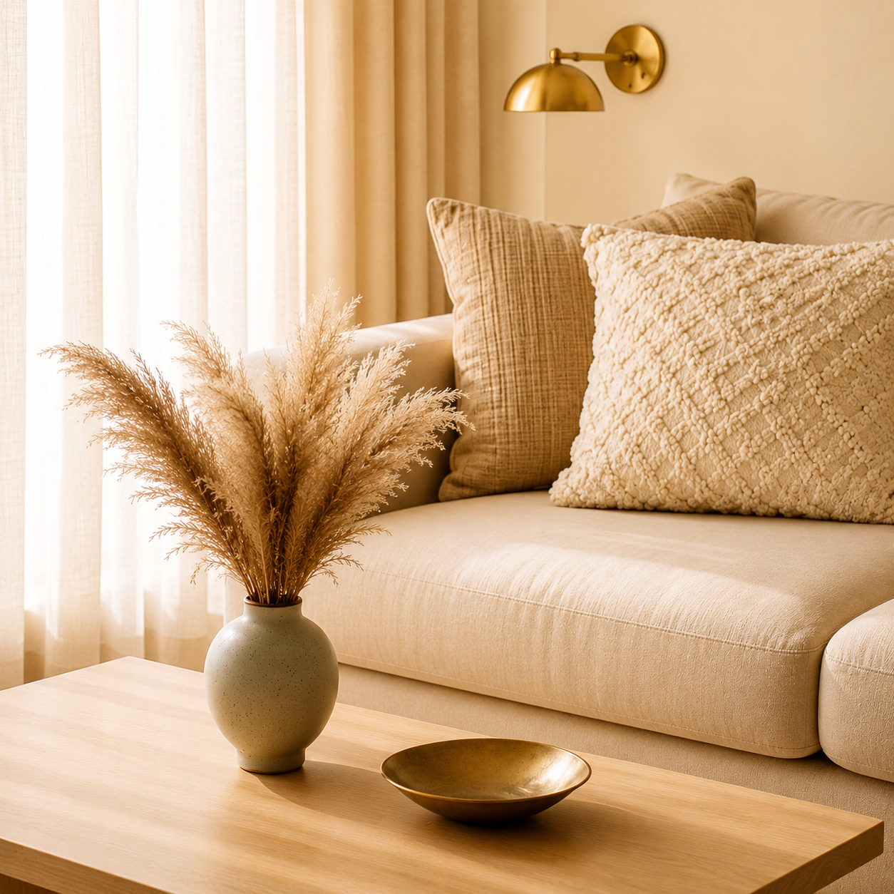 Warm contemporary living space by DROVA Studio